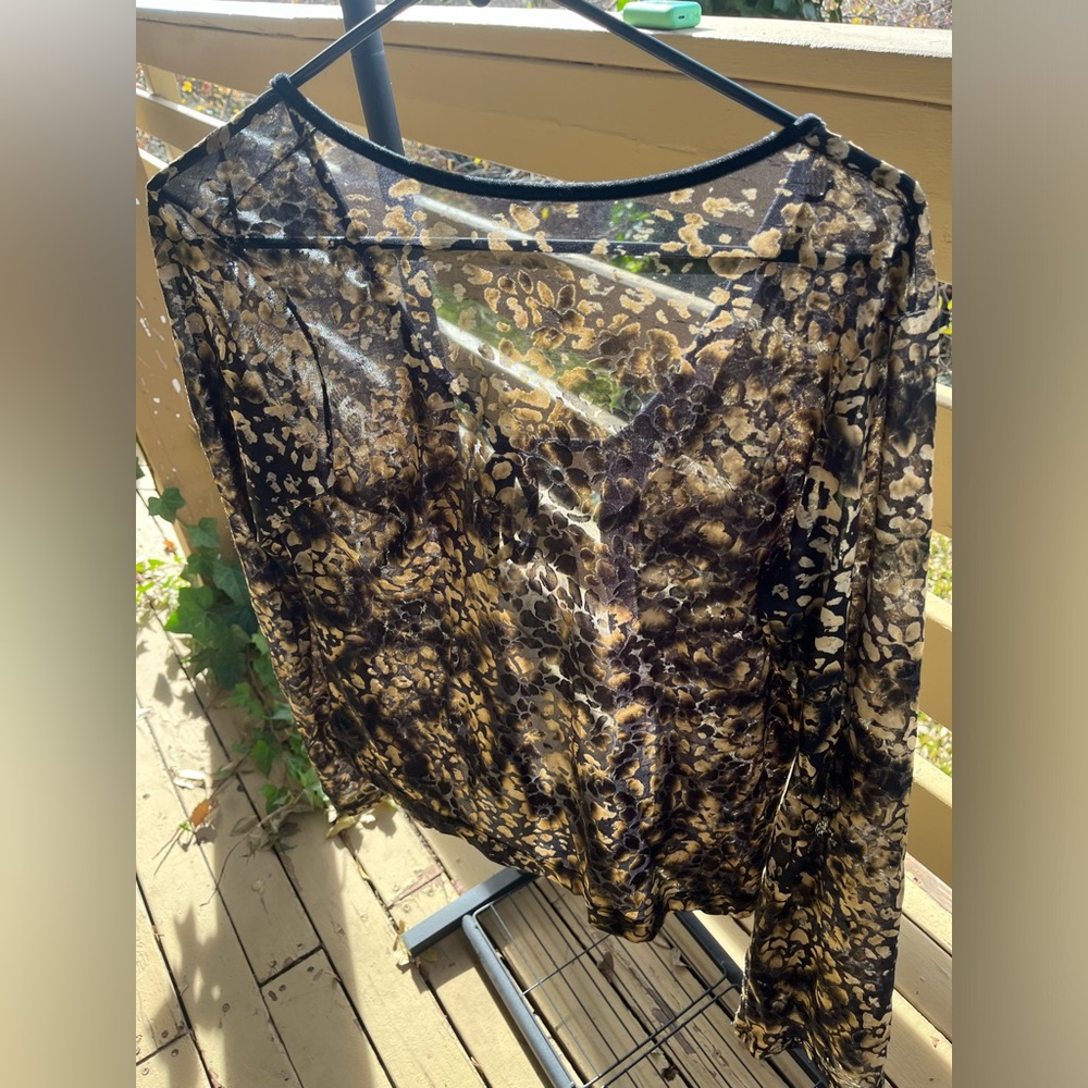 90s sheer floral cardigan